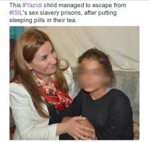  آرام برس : طفلة تهرب من أسر  ارهابيي داعش  بعد أن وضعت لهم حبوب منومة في الشاي