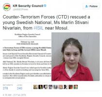  آرام برس : المراهقة السويدية ستيفاني نيفارلاين المحررة من براثن  داعش الارهابي شمال العراق تروي جحيم العيش لدى داعش